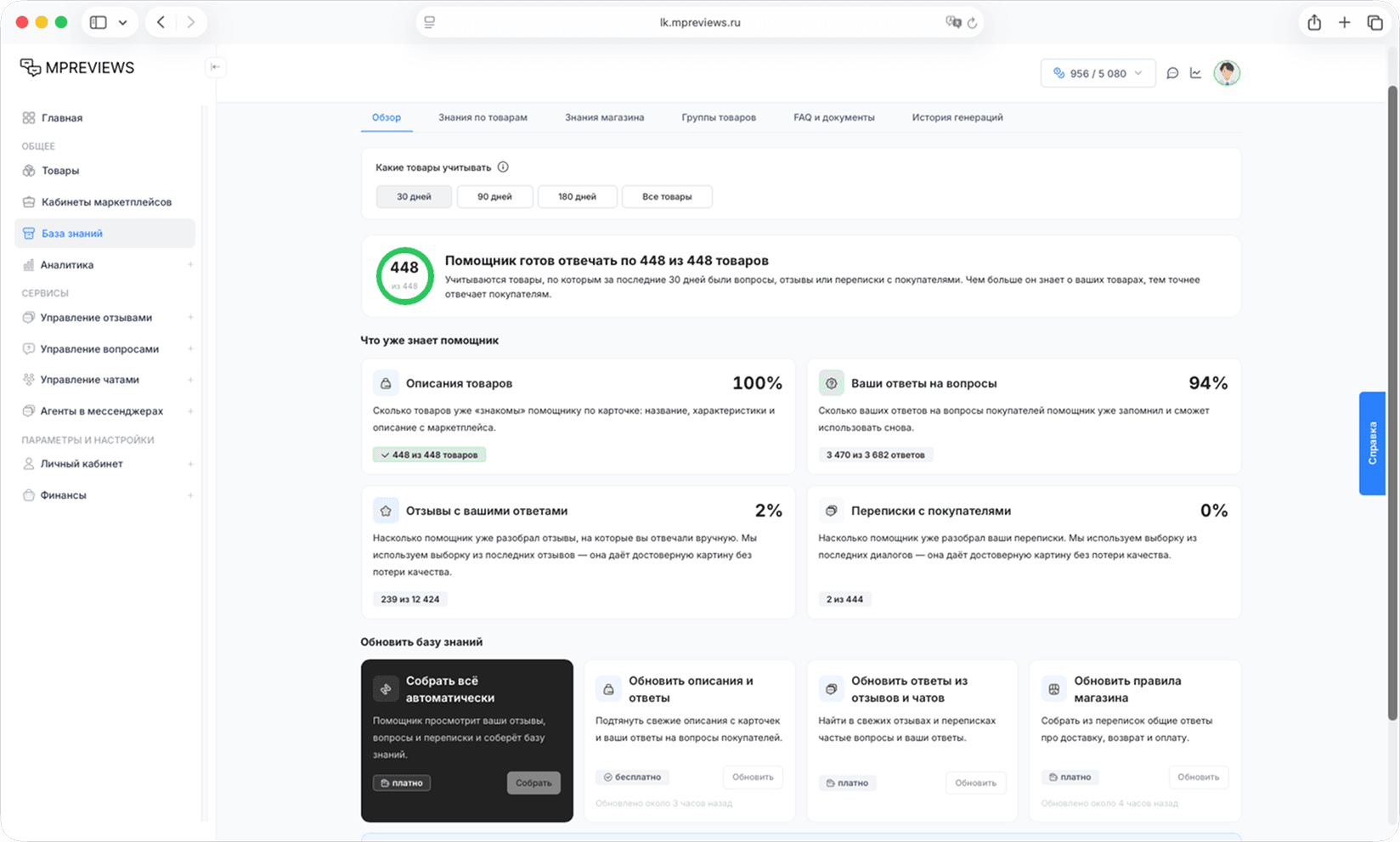 Обзор базы знаний